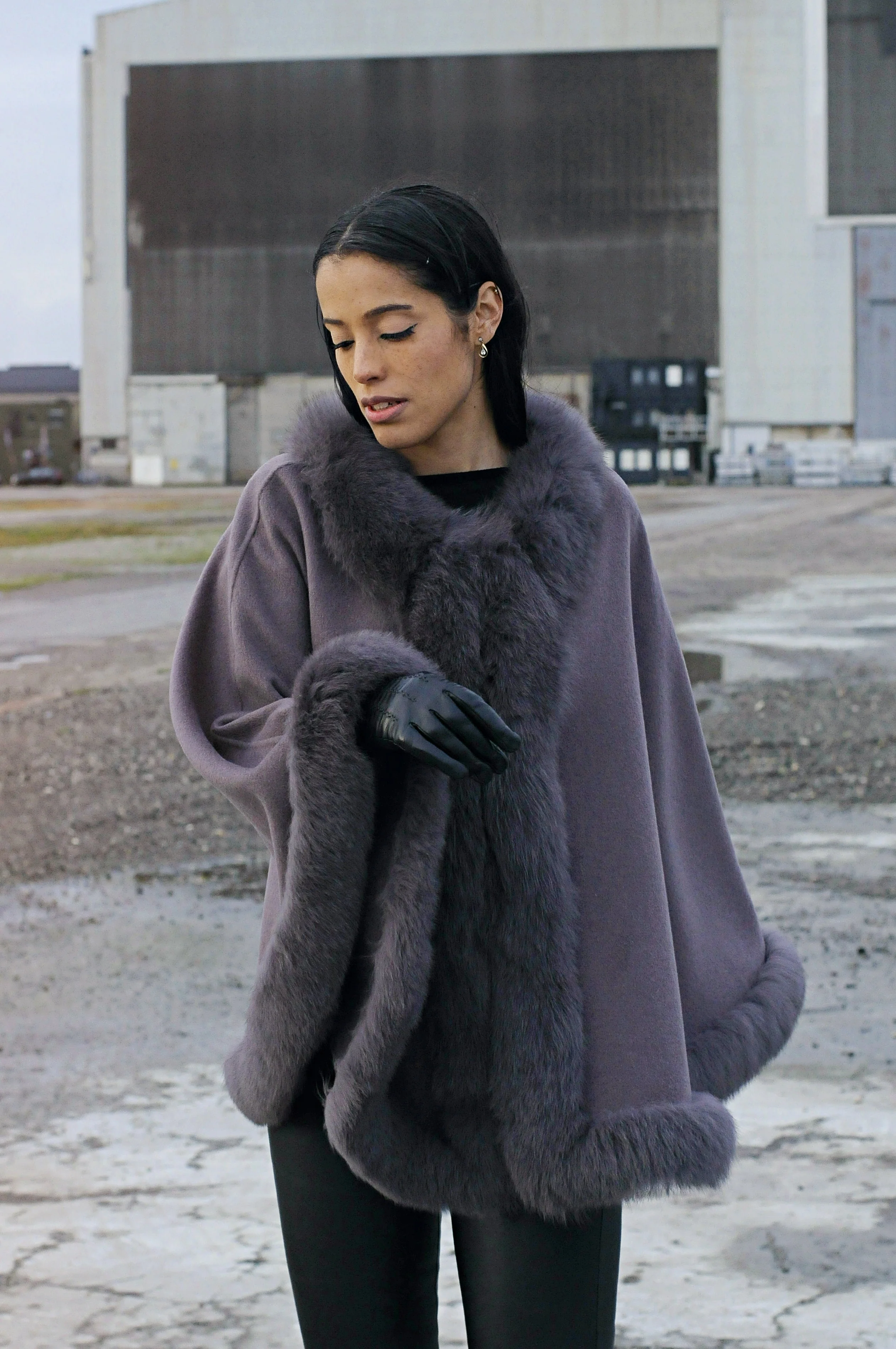 Chadron kappe, 65 cm. - Uld og Ræv - Grå - Image 7