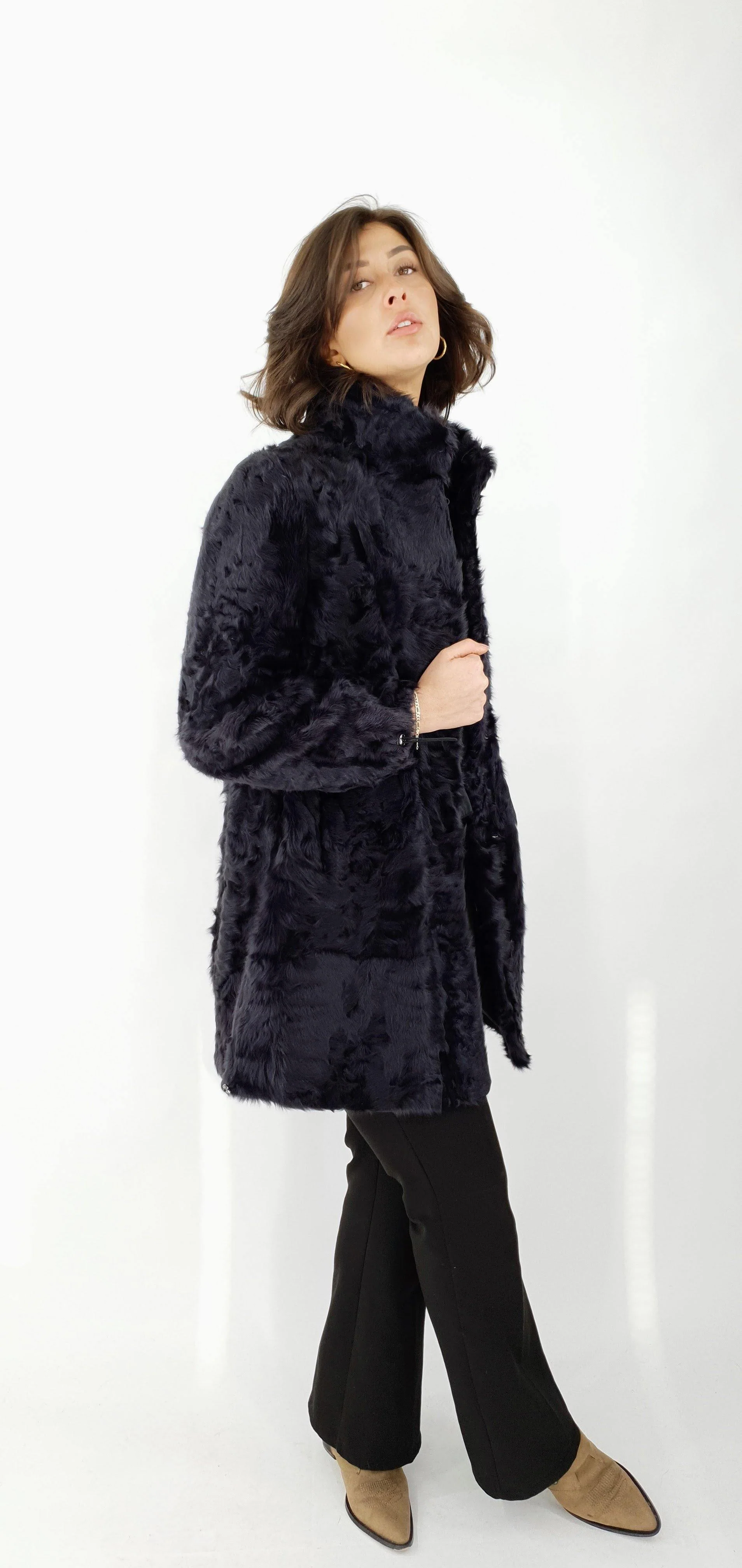 Deauville 85 cm. - Silke lam - Kvinde - Mørke grå - Image 9