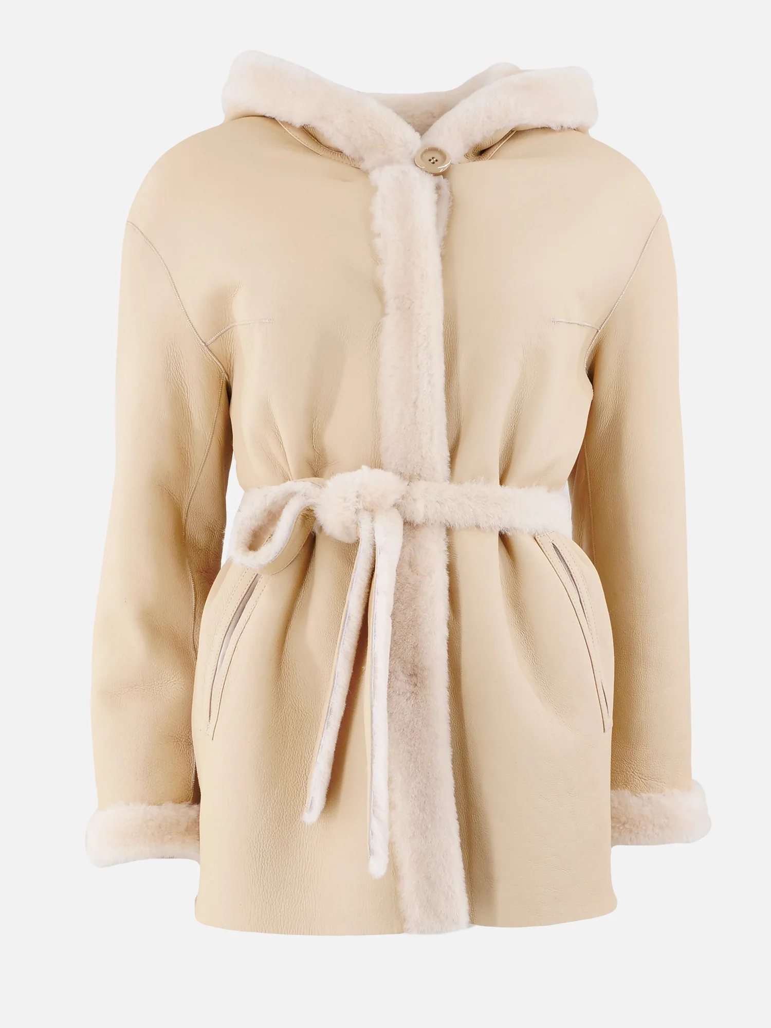 Floss 80 cm. - Rulams jakke - Dame - Beige - Image 4