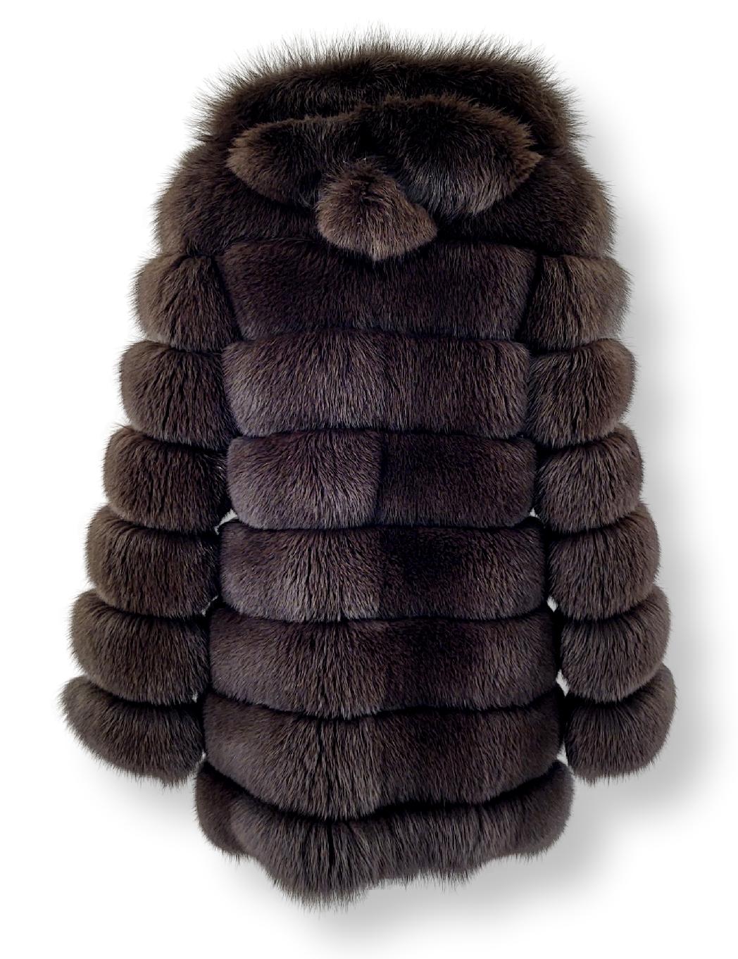 Petrovski, 80 cm. - Hætte - Blåræv Jakke - Kvinde - Army - Image 5