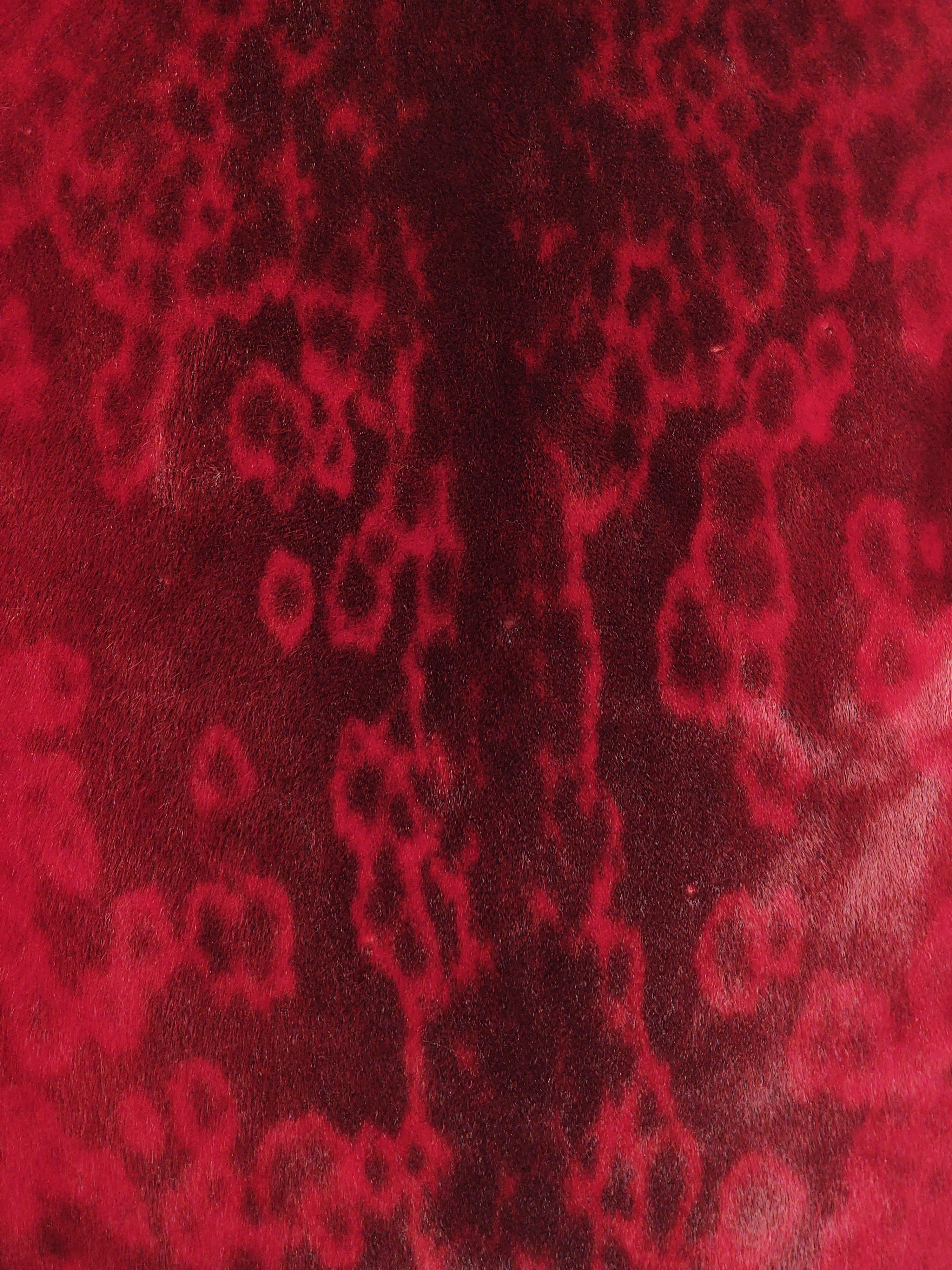 Ringet segl - rød - klædt pelshud - pels - Image 3